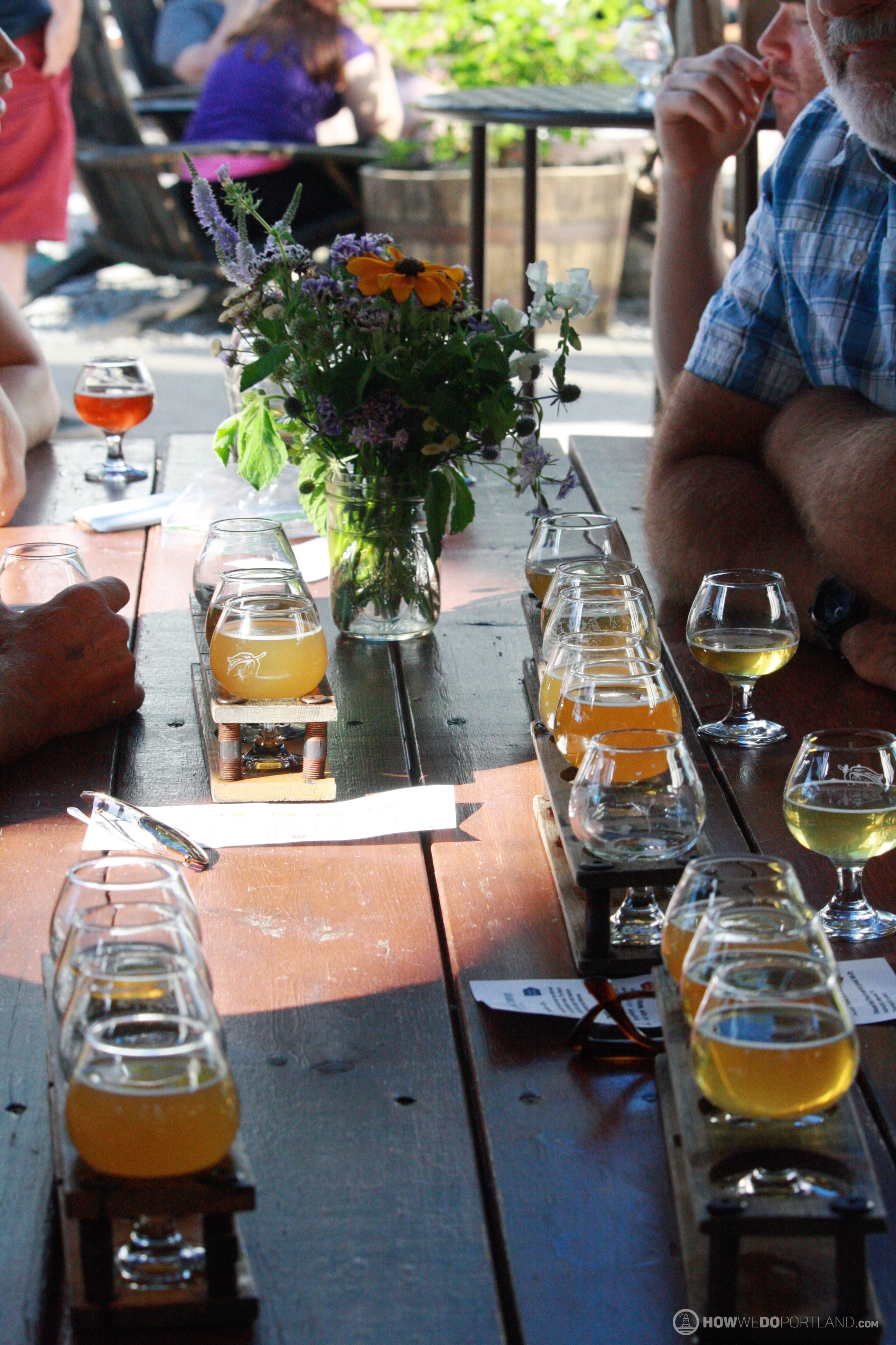 Patio at Allagash Brewing-Portland Maine