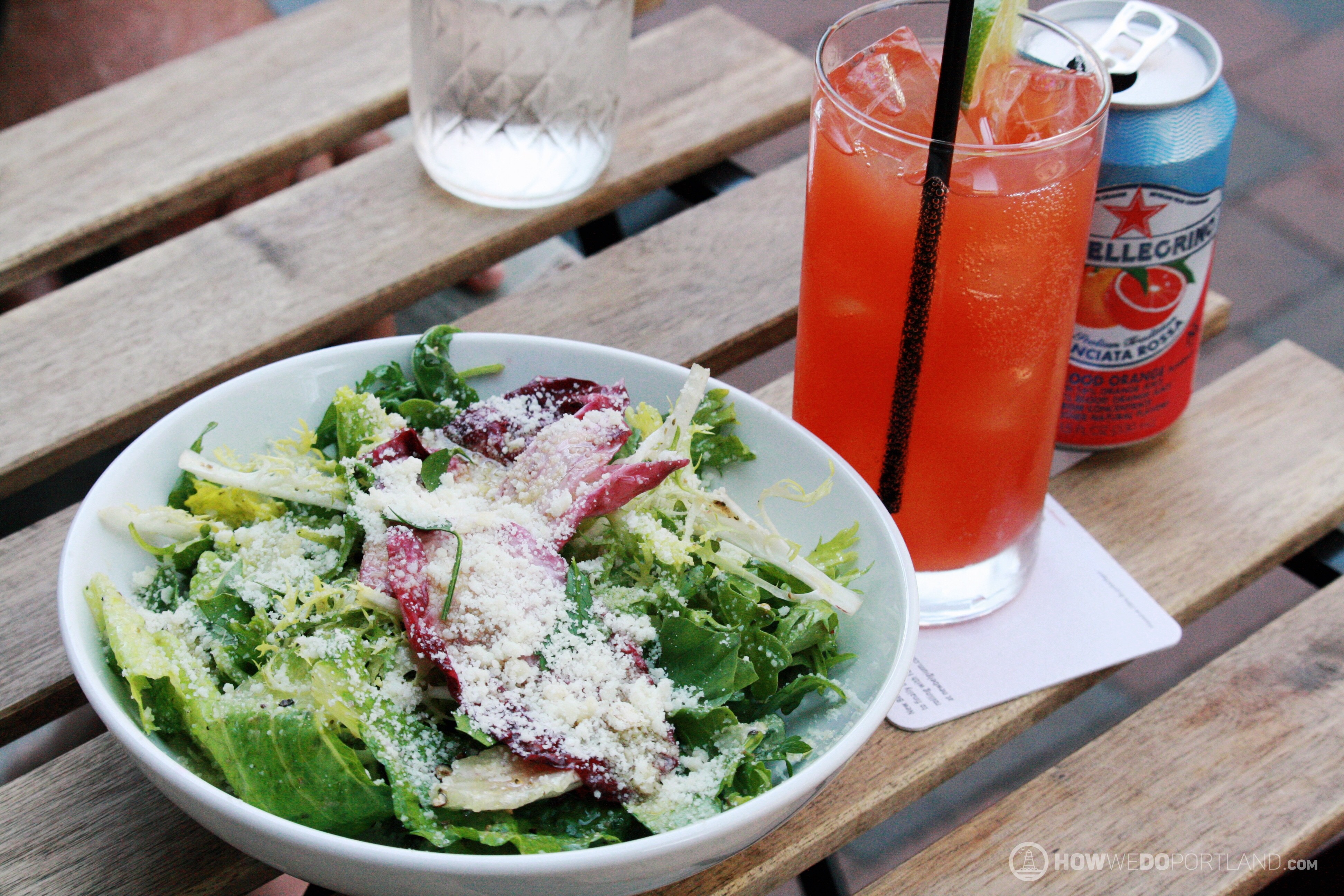 Lazzari Pizza: Green Salad & Soda